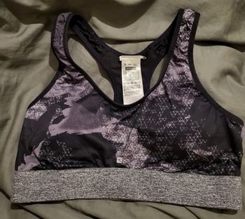 Brassière noire et grise Decathlon