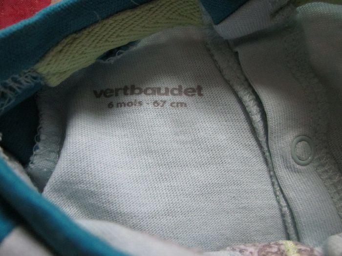 T-Shirt manches longues bleu/vert 6 mois - photo numéro 3