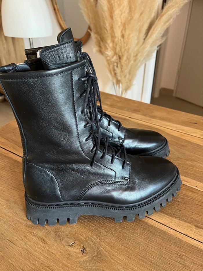 Boots noires en cuir Iro - photo numéro 4