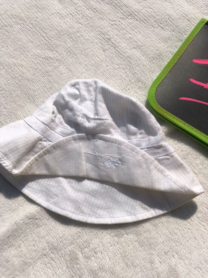 Bob chapeau soleil blanc 45 cm - photo numéro 2