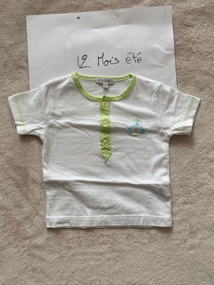 Lot de 3 T-shirts 👕 manches courtes - 12 mois - In extenso - TBE - photo numéro 10