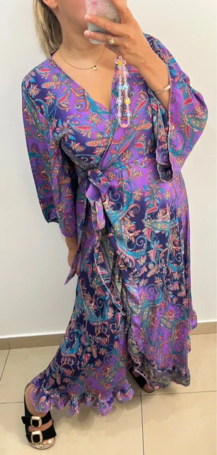 Robe Longue Bohème  En Soie - photo numéro 4