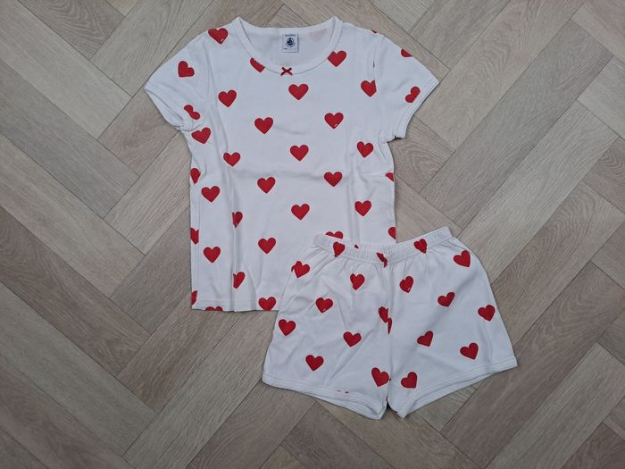 Pyjashort Petit Bateau imprimé cœurs 💕 Taille 8 ans
