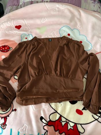 Tee-shirt marron croc top