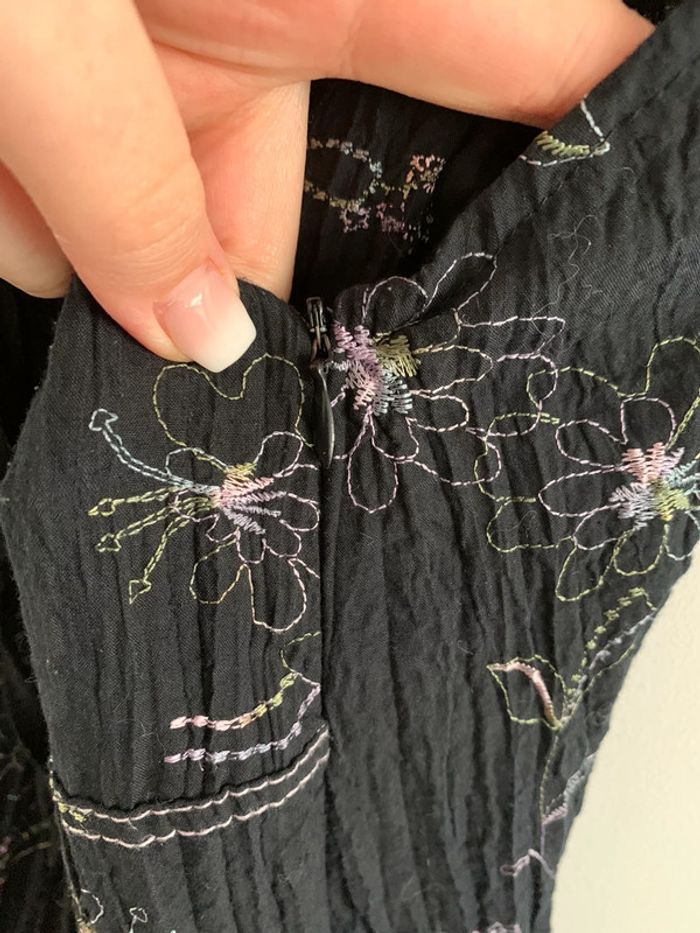 Tunique à fleurs brodées asymétrique TS - photo numéro 6