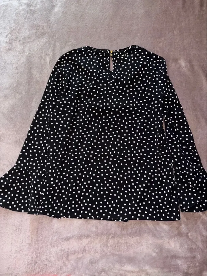 Blouse noir à pois blancs Sfera femme taille S en très bon état - photo numéro 8