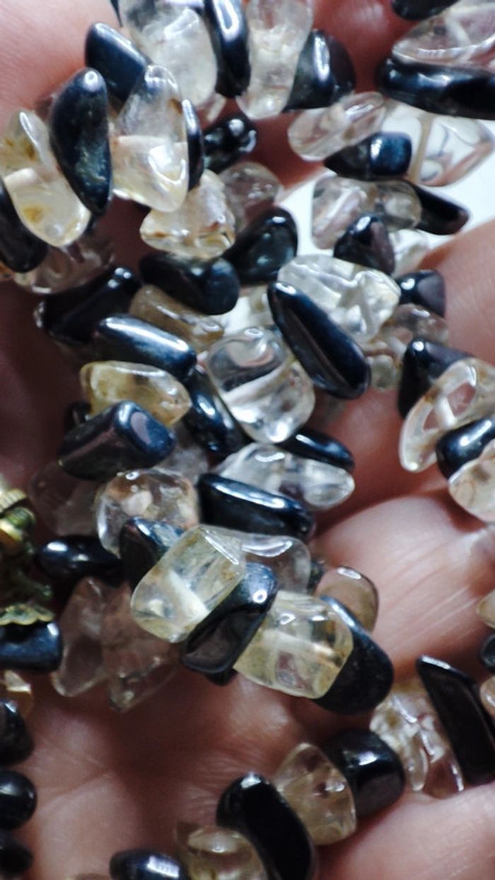 Magnifique collier en quartz fumé et onyx - photo numéro 6