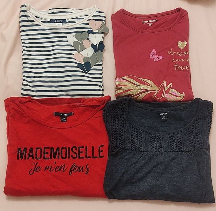 Lot 4 tee shirts manches longues