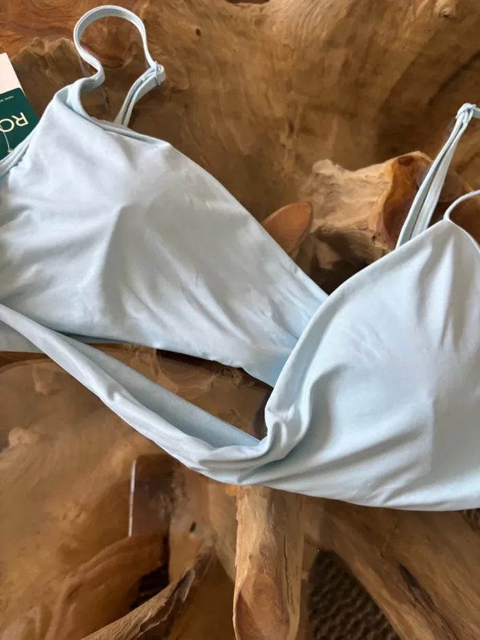 Haut de maillot de bain Roxy bleu clair croisé XL - photo numéro 3