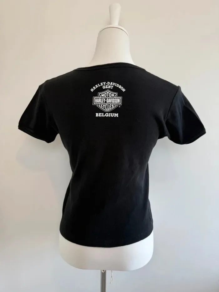 T-shirt Harley Davidson femme noir taille M très bon état - photo numéro 3