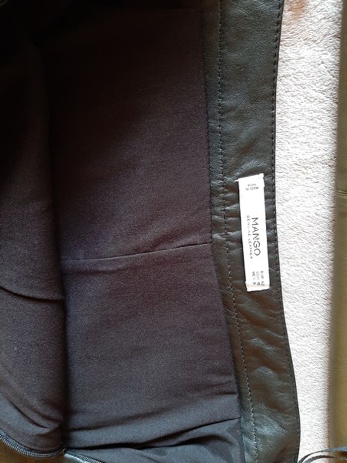 Mango - Jupe cuir, noir T42. - photo numéro 10