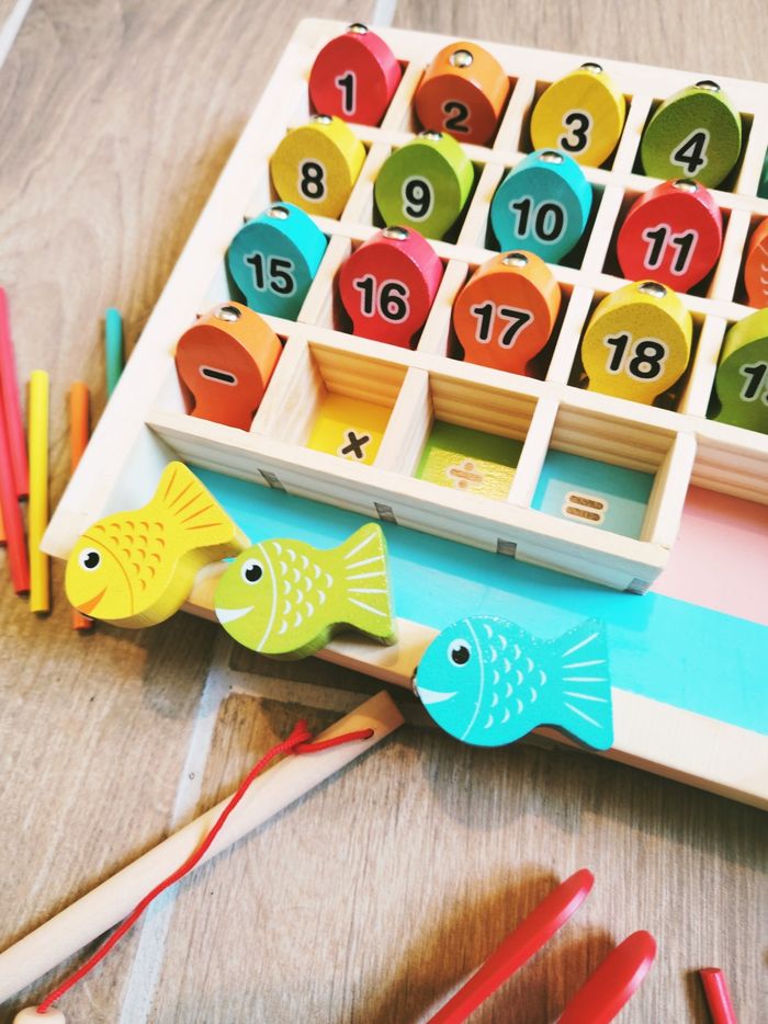 🐟 Pêche à la ligne magnétique en bois 4 en 1 évolutif  j'apprends à compter - photo numéro 2