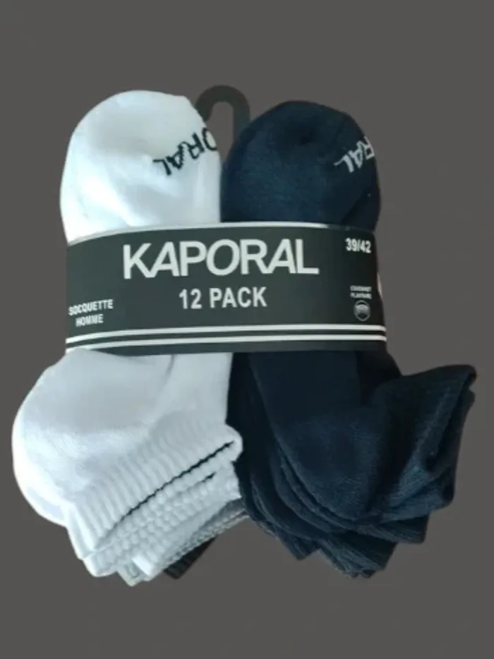 Lot de 12 paires de chaussettes invisibles homme Kaporal
