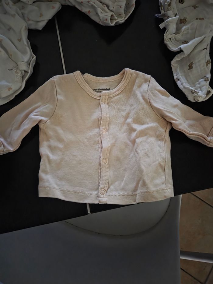 Gilet rose vertbaudet