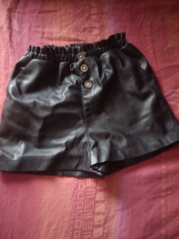 Short simili cuir  fille 