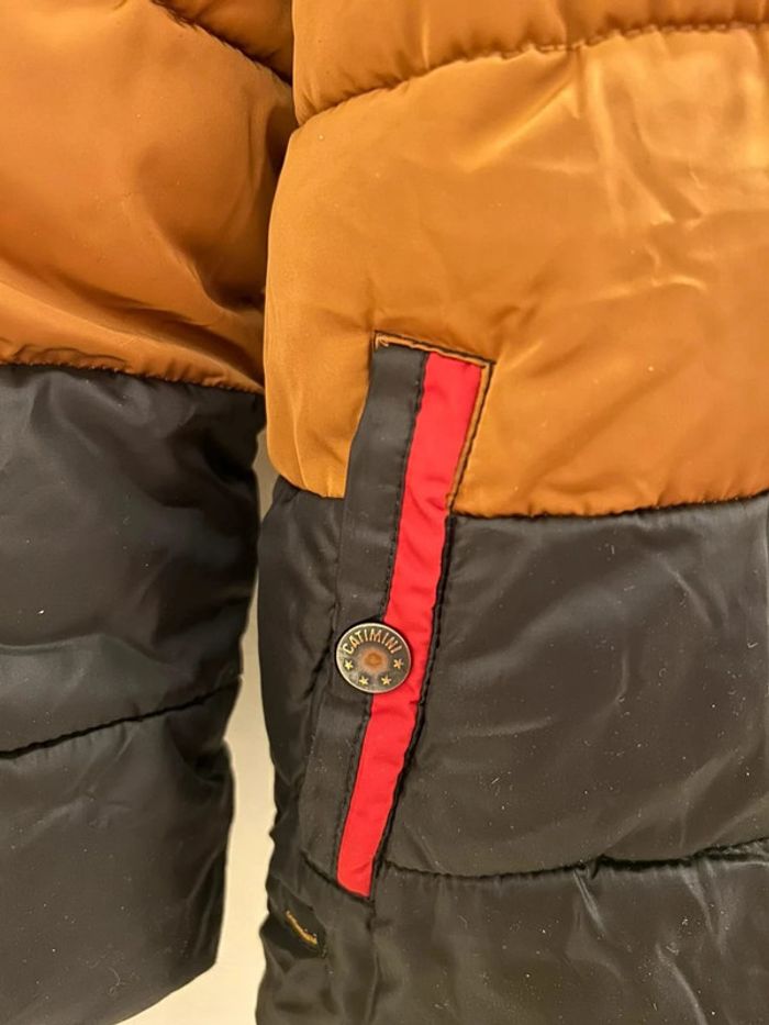 Doudoune à capuche garcon Catimini rouge, beige et noire 4 ans - photo numéro 10
