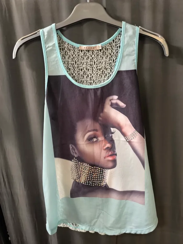 245462 débardeur vert femme TU Azara