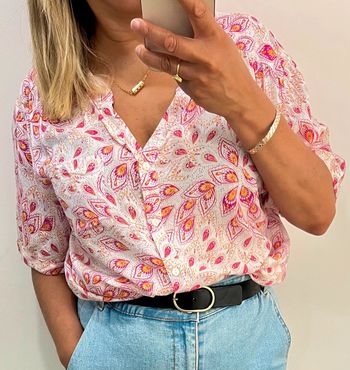 🌺 Chemise  fluide Damart – imprimé floral Taille 44