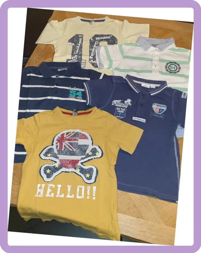 Lot de t-shirts Polos 6 ans