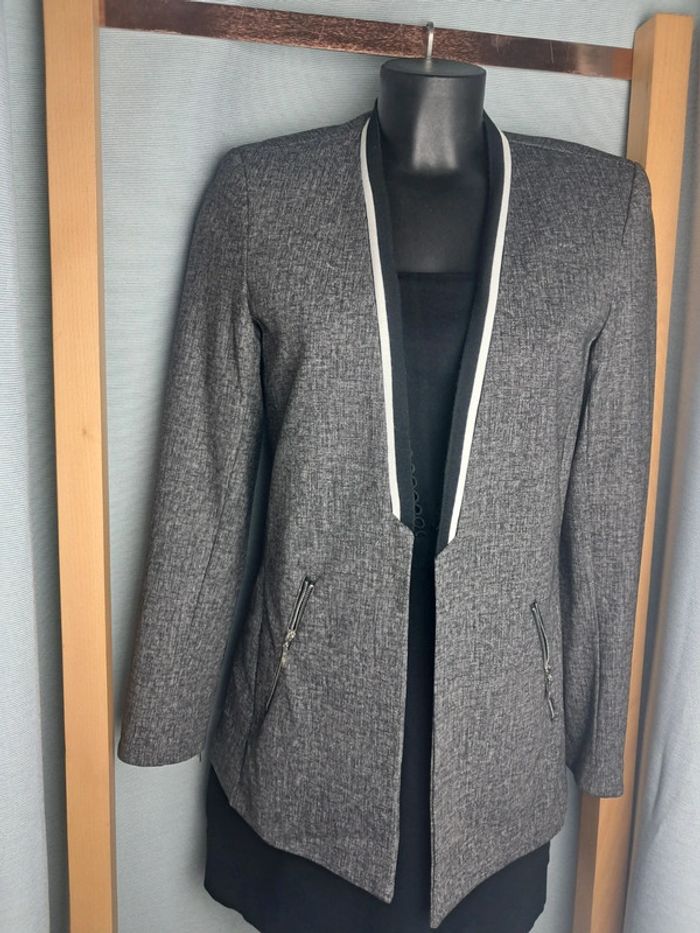 27 quai de seine veste blazer mi longue T 38 en tbe - photo numéro 2