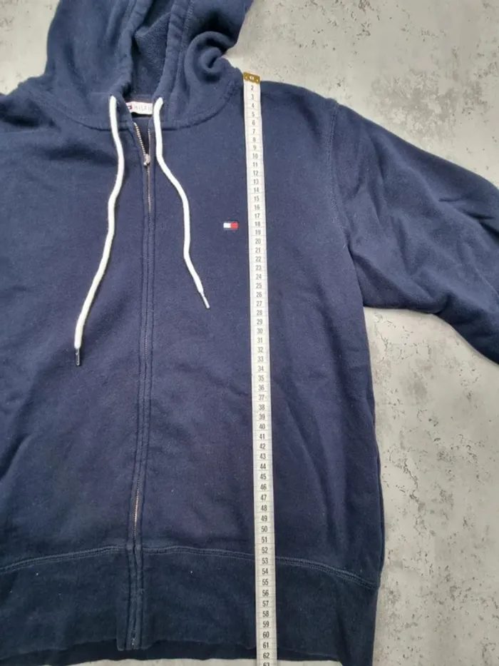Veste zippée Tommy Hilfiger bleu marine, L Hommes (mesures en photos) - photo numéro 5