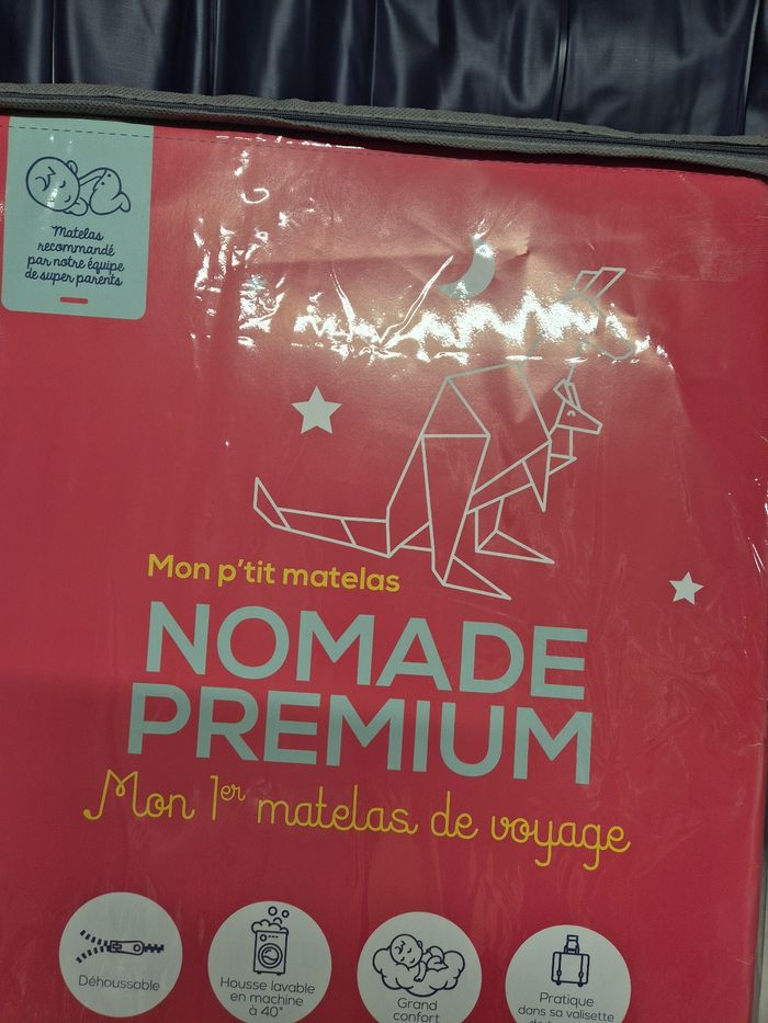 Matelas de voyage ptit lit bébé 60x120 dehoussable neuf - photo numéro 3