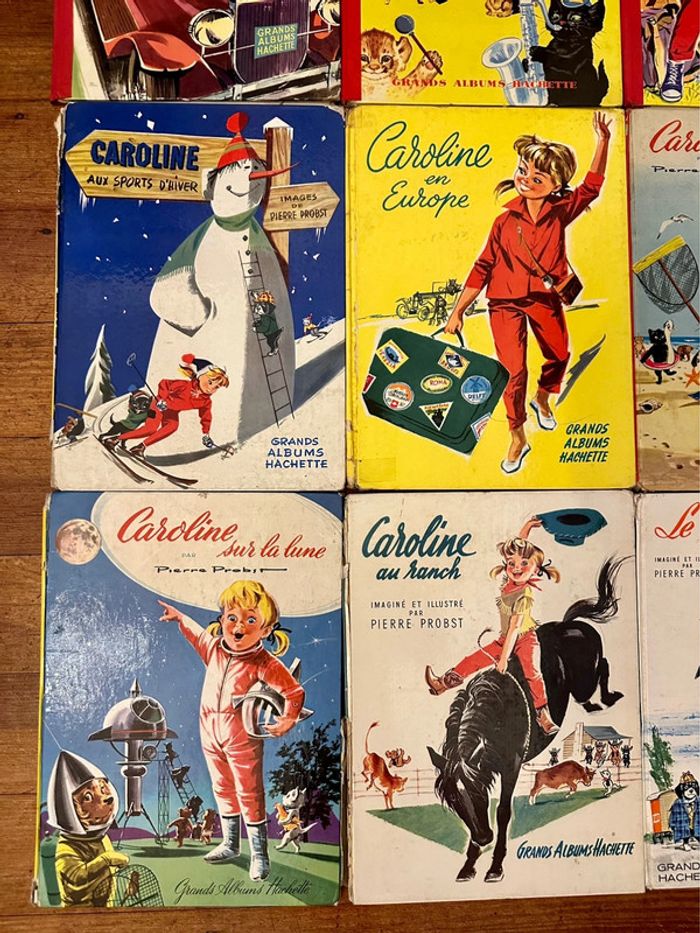 Lot rare de 12 Grands Albums Hachette Caroline livres bd années 60 Pierre Probst - photo numéro 3