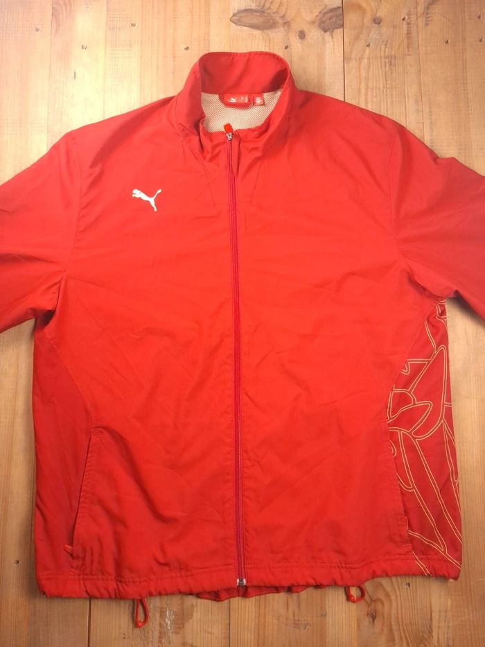 Veste coupe-vent Puma rouge vintage – Homme XL (678) - photo numéro 2