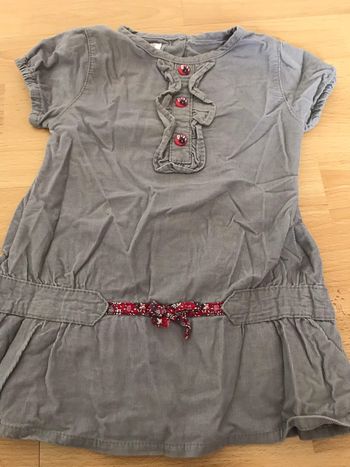 Robe grise velours 12 mois La Compagnie des Petits