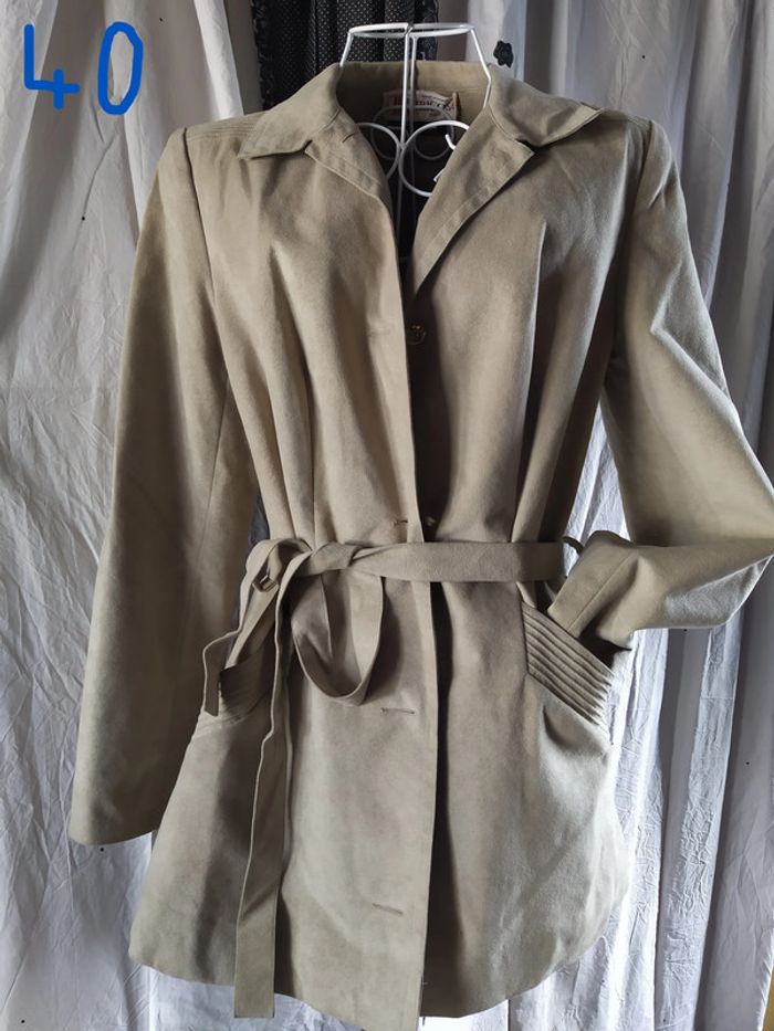 Veste Trench Nubuck beige