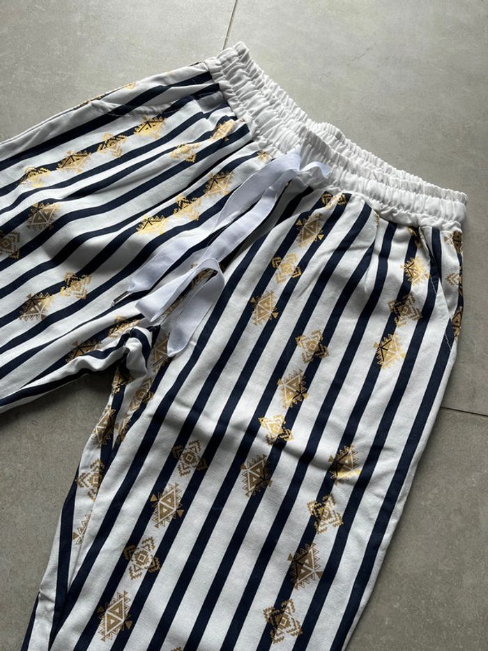 Pantalon lin à rayures - photo numéro 2