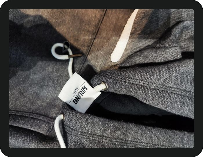 Sweat à capuche gris Wrung Taille S - photo numéro 4