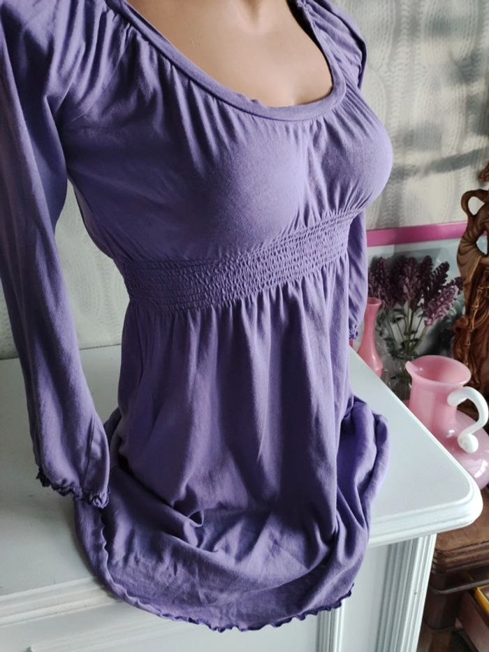 Tunique violette Zara taille M - photo numéro 2