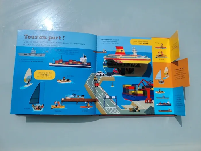 Livre animé de flaps, tirettes.. Kididoc 🚢 Les Transports 🛩 - photo numéro 12