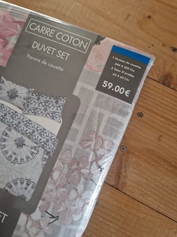 Housse de couette + taie d'oreiller