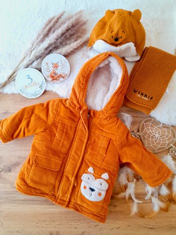 Ensemble Manteau hiver + bonnet + écharpe 3 mois garçon Orchestra / Disney