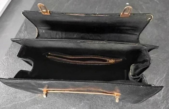 13 € Sac à main Skaï aspect cuir années 50 60 Vintage - photo numéro 4