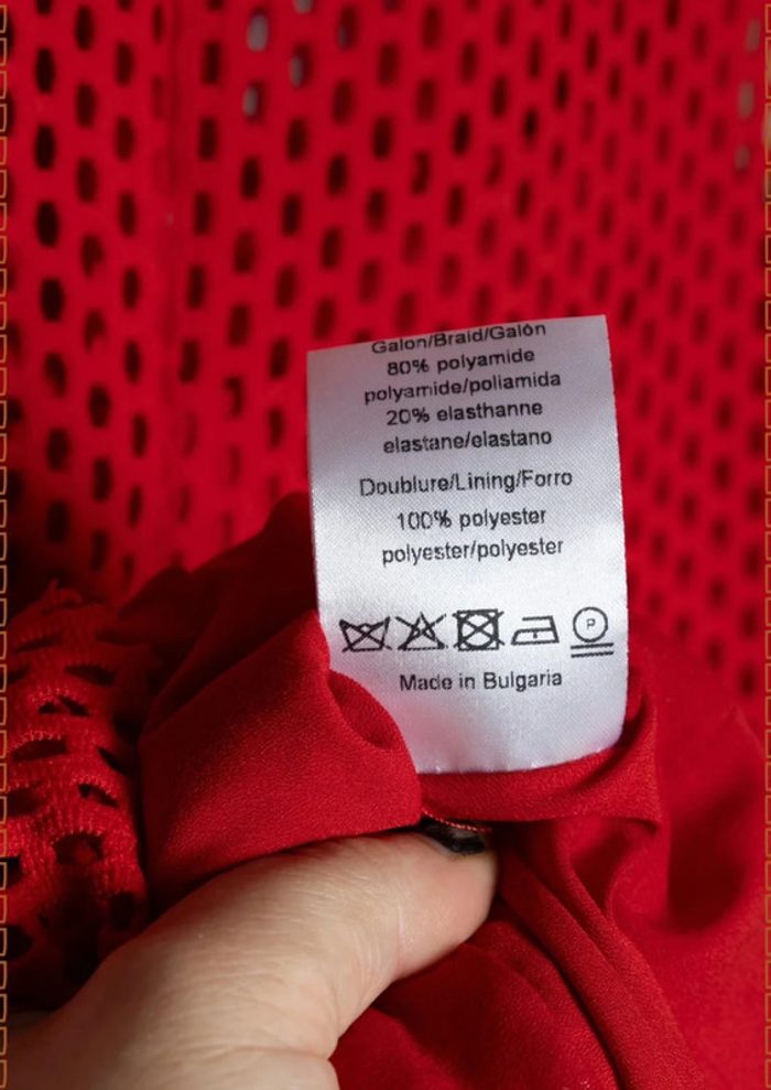 Robe rouge résille Sandro Paris Taille 38 - photo numéro 9