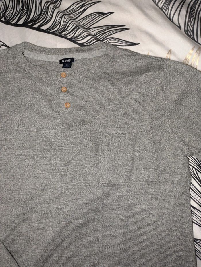 Pull mixte gris 10ans - photo numéro 2