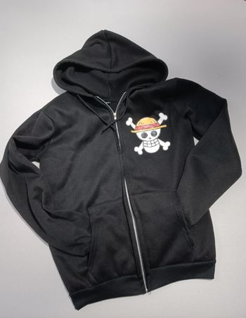 Veste sweat à capuche noir One Piece 170