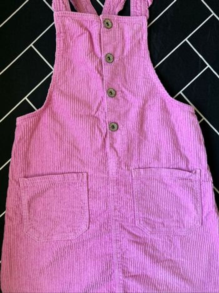 Lot fille 10 ans – Robe salopette rose + veste en jean sans manches - photo numéro 3