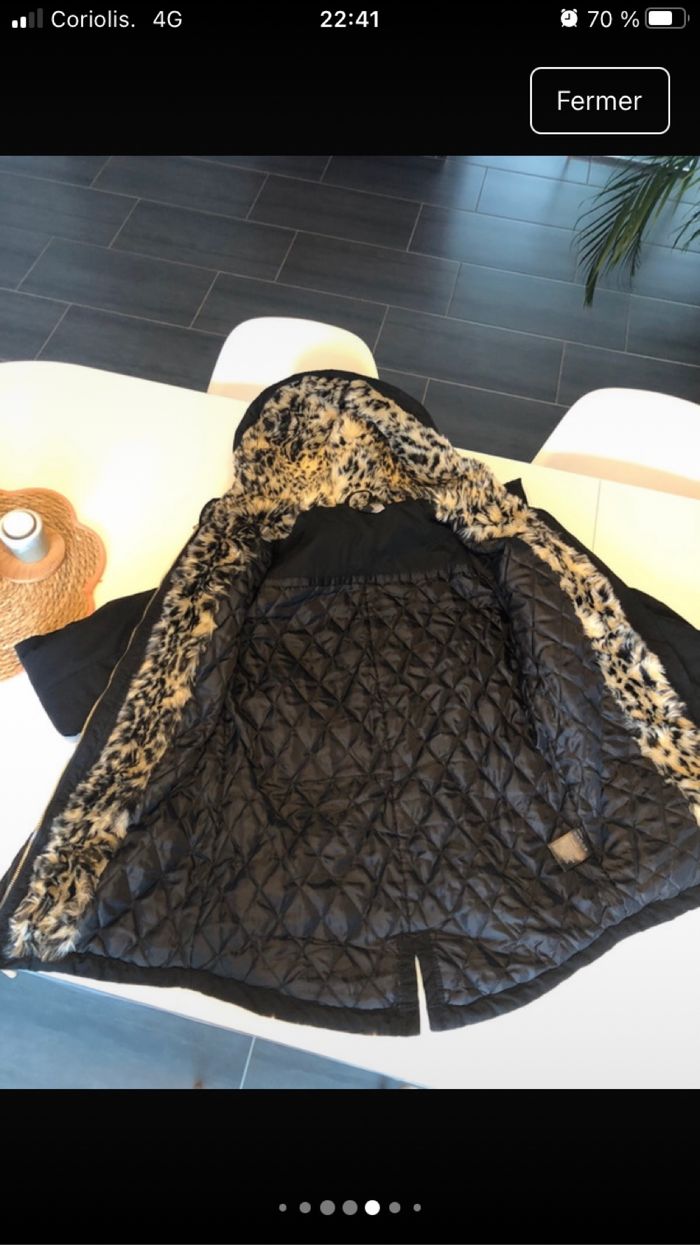 Manteau bien chaud noir capuche - photo numéro 7