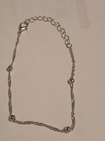 Bracelet avec mailles tourné argenté