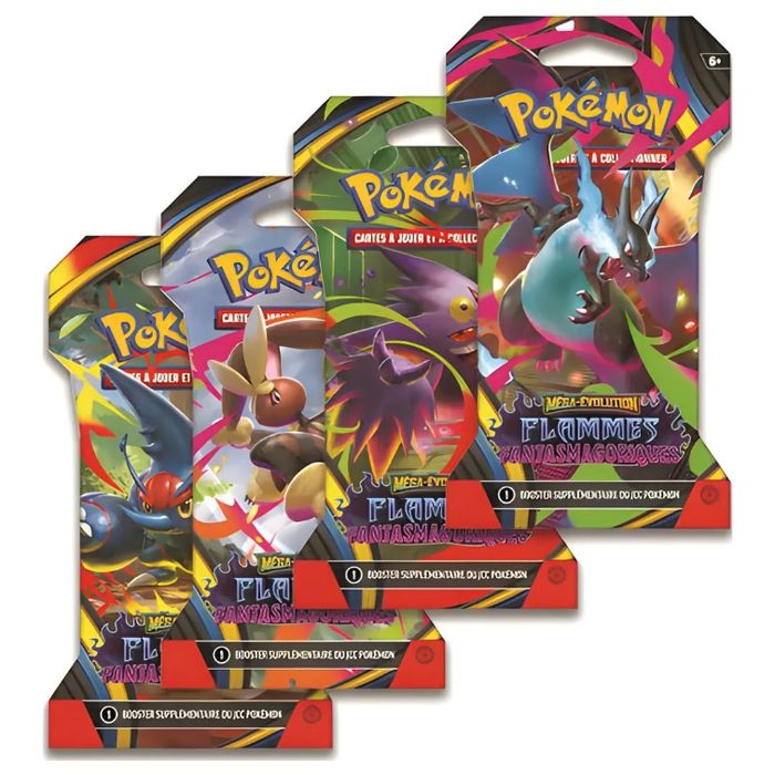 x1 Booster sous blister (cartonné) scellé ME02 Pokemon Mega Évolution - Flammes Fantasmagoriques | Français ✨️