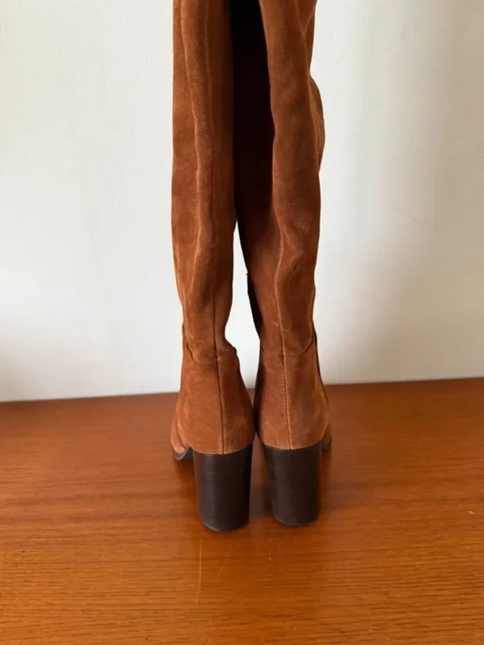 Bottes camel à talons - photo numéro 3