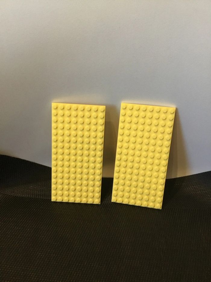 Lego lot 2 plaques bases Jaunes 8x16 lego officiel pièces détachées