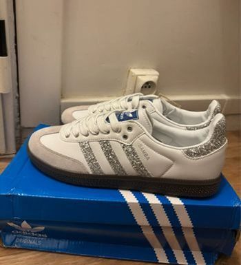 Basket adidas samba pailletée argenté 