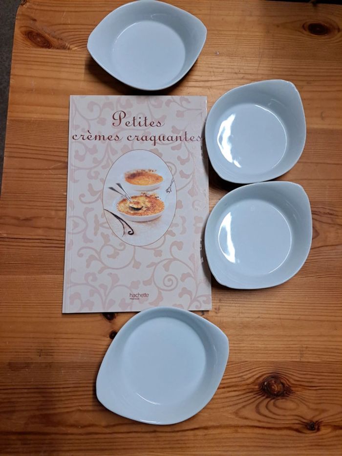 Livre "petites crèmes craquantes" NEUF +4ramequins