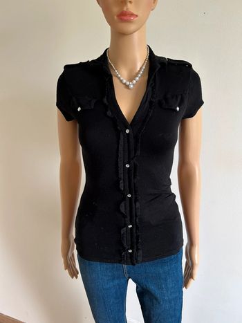 Haut noir à manches courtes Morgan taille 34 TBE