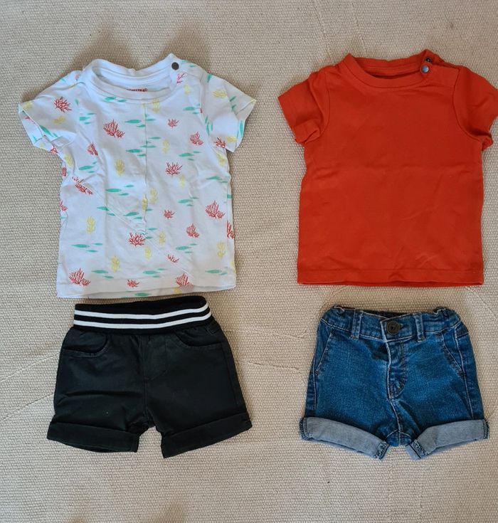 Lot 2 ensemble short + teeshirt MC : 3mois